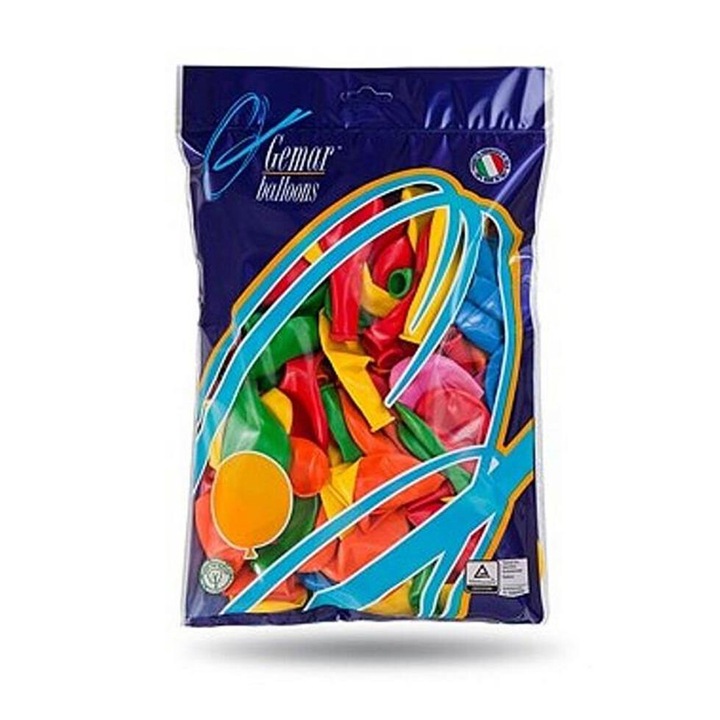Комплект от 100 пастелни балона, Godan, 20 см, многоцветни