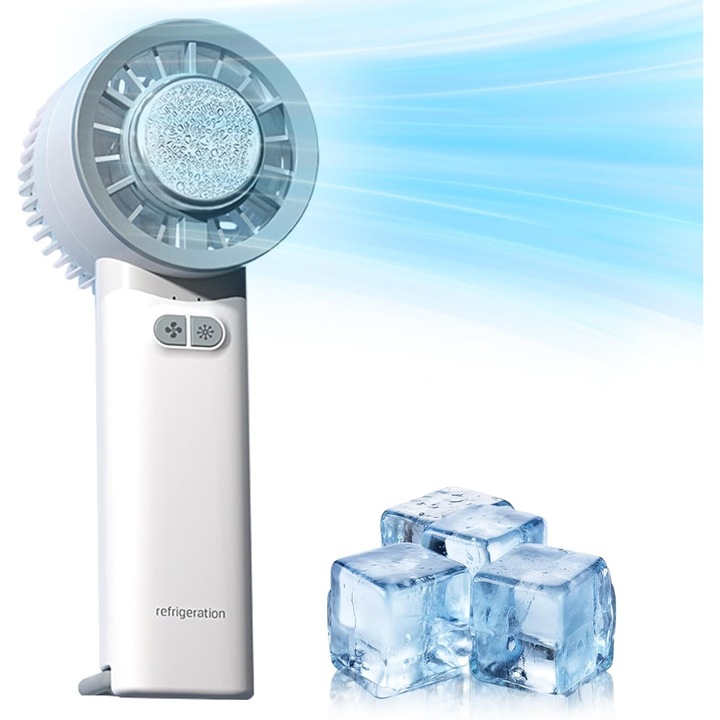 Преносим вентилатор, 3 скорости, полупроводниково охлаждане, бял, 60x52x184 мм, комплект с USB кабел