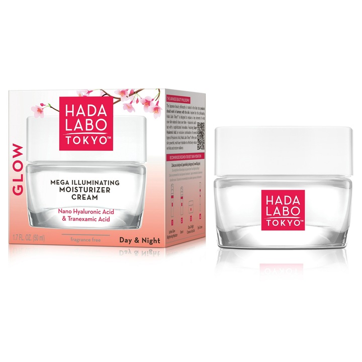 HADA LABO TOKYO GLOW Ragyogást adó nappali és éjszakai hidratáló arckrém