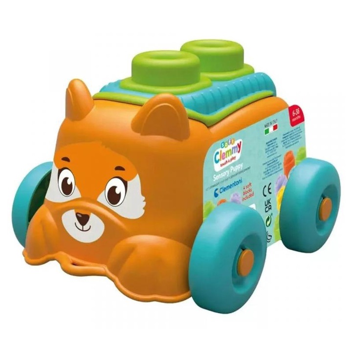 Clementoni 5179046 Меки строителни блокчета за развиване на умения в кутия за животни с подвижни елементи - Clementoni