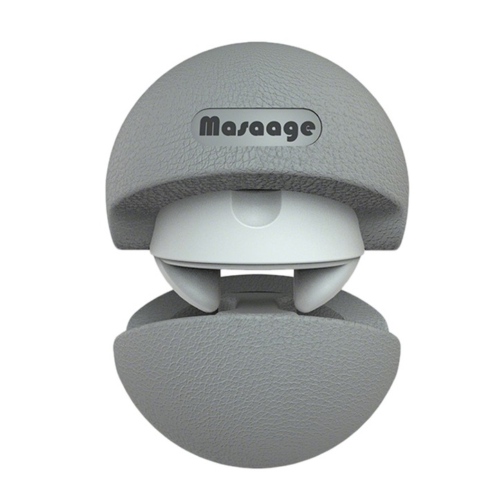 Minge fitness multifunctionala, 6cm, gri, design portabil, pentru relaxare musculara