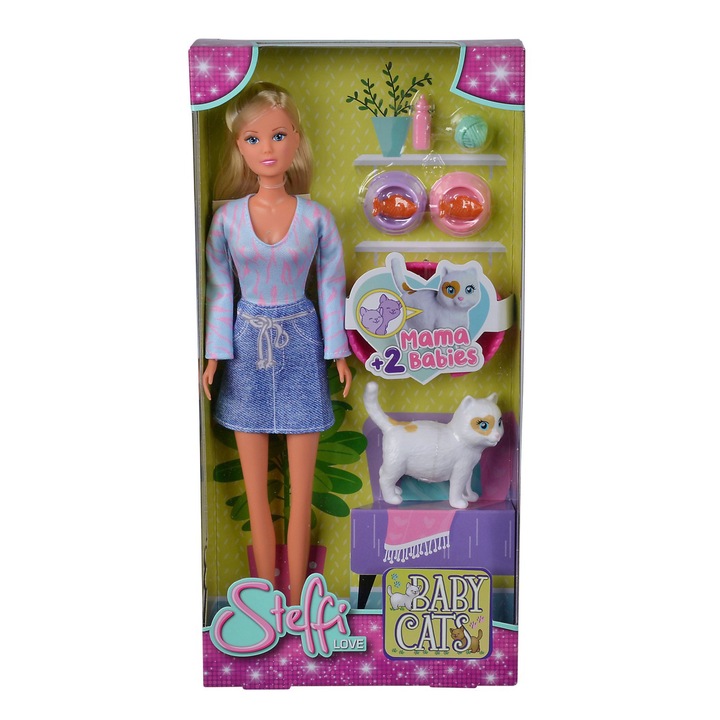 Steffi Love babajátékkészlet, Macska 2 cicával