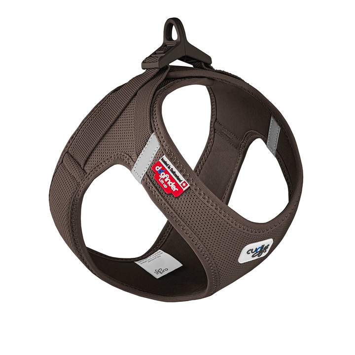 Ham pentru caini Curli, Air-Mesh, culoare maro, marimea S, tip step-in