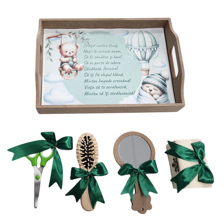 Tava mot, set 5 piese verzi, Vise