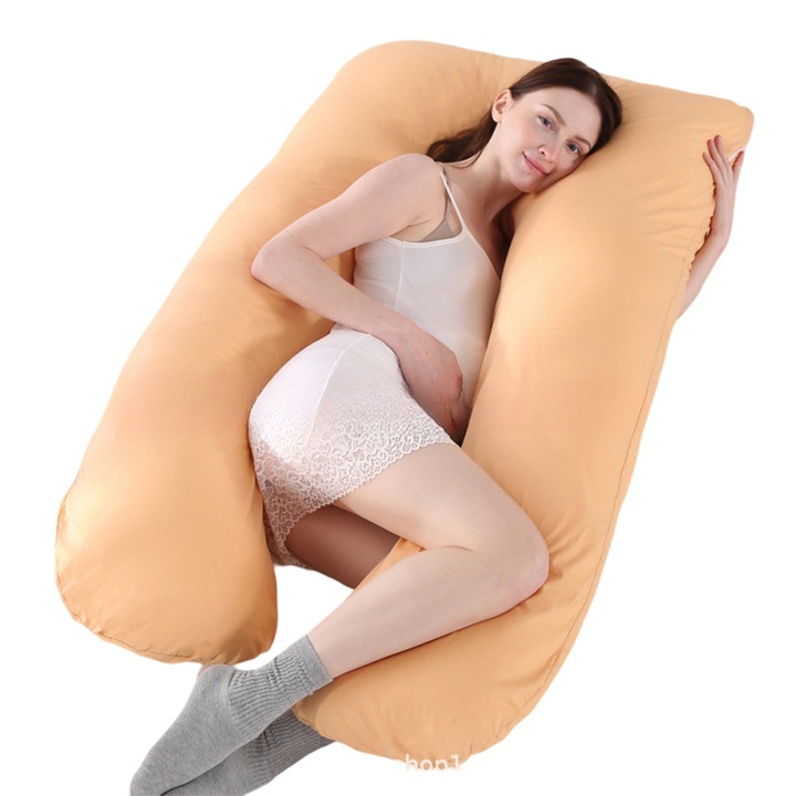 Perna gravide, reglabila, detasabila, U-shape, bumbac-cristal fleece, 15x20cm
