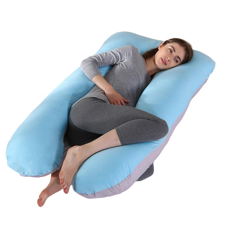 Perna gravide, reglabila, detasabila, bumbac si fleece, U-shape, 15.1x20cm, 1.3kg