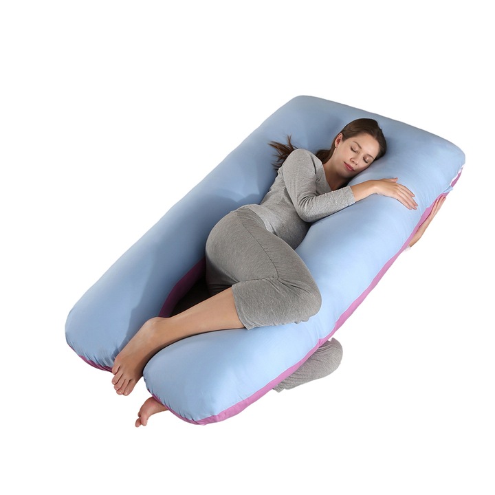 Perna gravide, reglabila, detasabila, bumbac si fleece, U-shape, 15x20cm