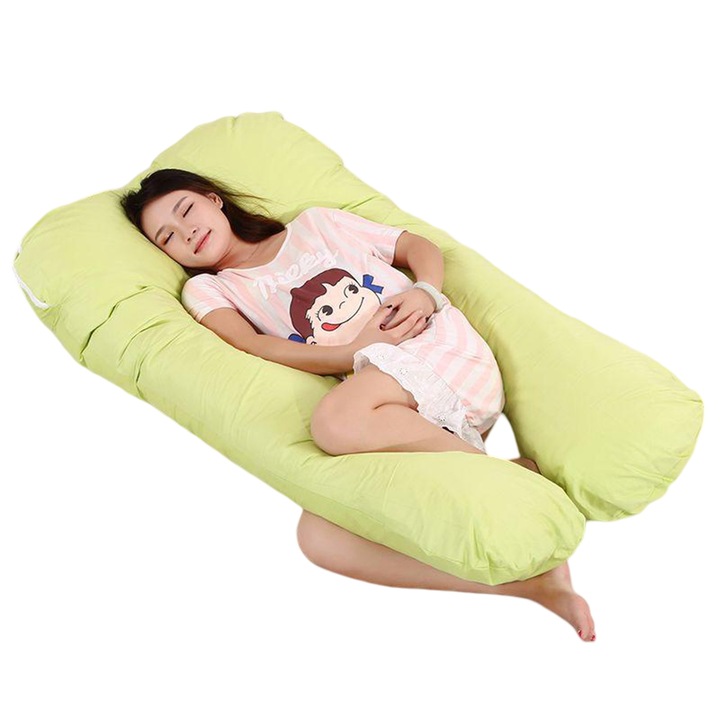 Perna gravide, reglabila, detasabila, bumbac si fleece, U-shape, 15x20cm