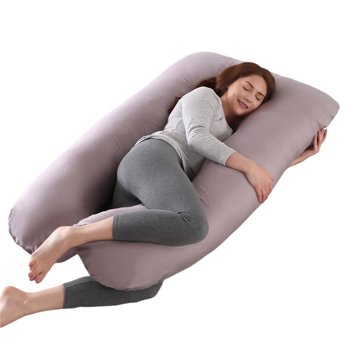 Perna gravide, reglabila, detasabila, bumbac si fleece, U-shape, 15.1x20cm, 1.3kg