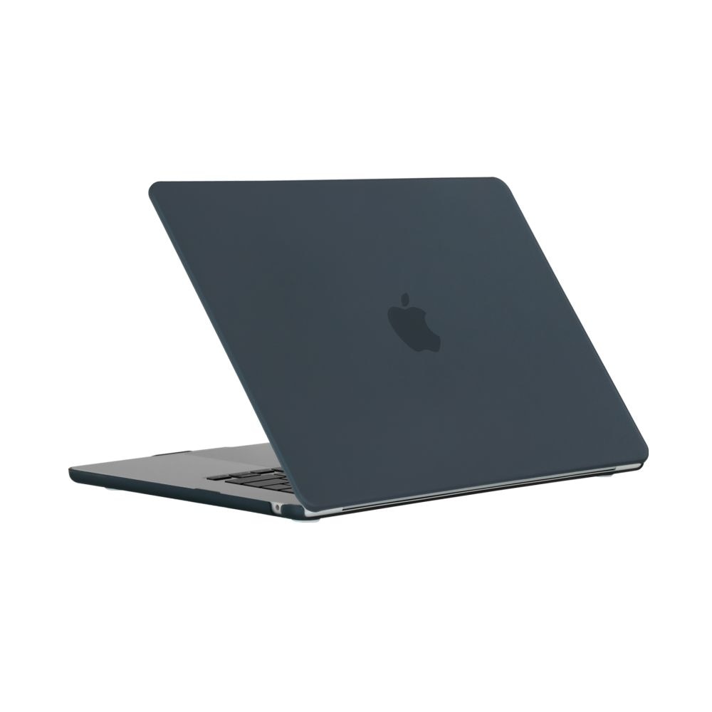 Husa de protectie compatibila cu MacBook Air 15" (2023 / 2024 / 2025), UltraShell, slim, cu suporturi din silicon antiderapante, TPU, Negru