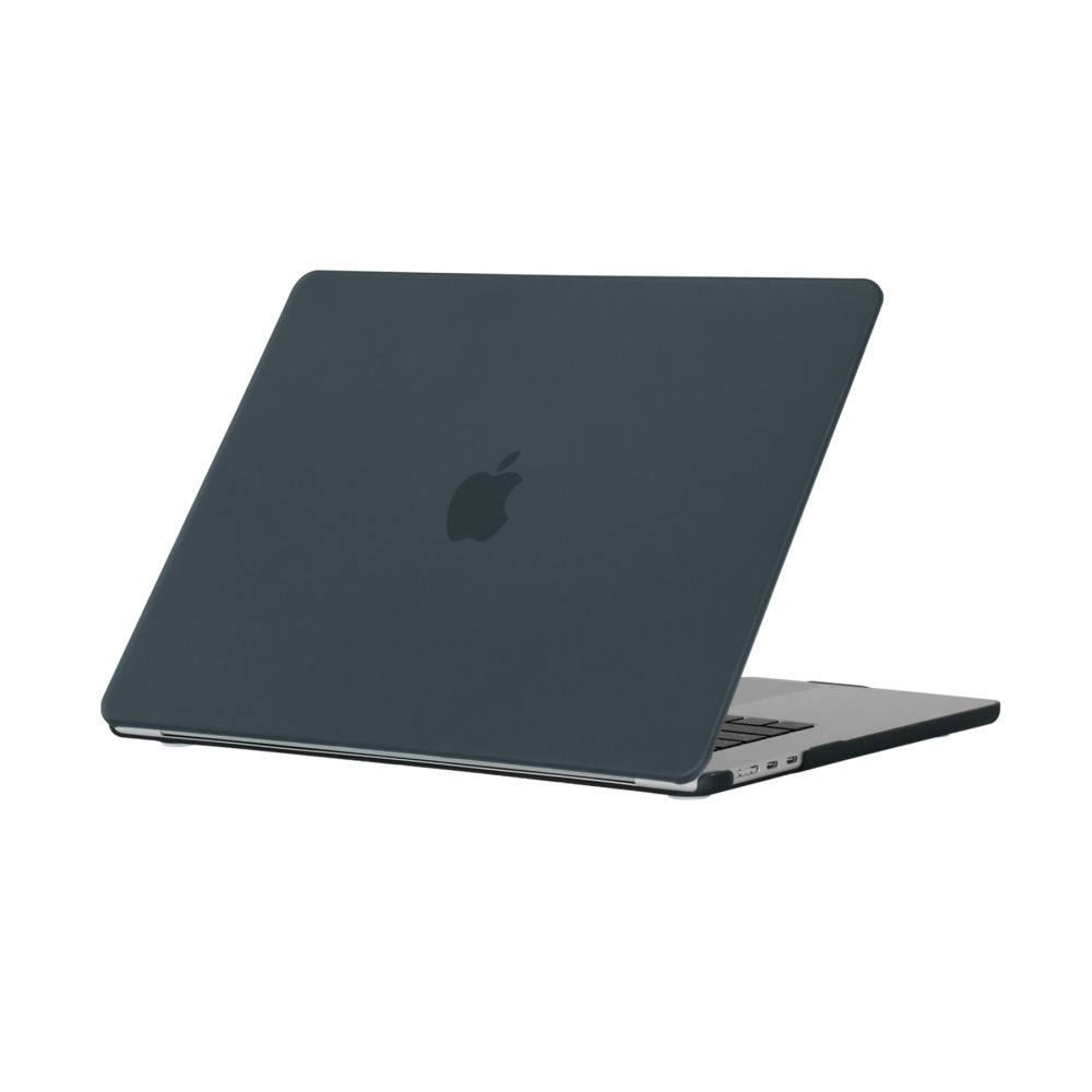 Husa de protectie compatibila cu MacBook Air 15" (2023 / 2024 / 2025), UltraShell, slim, cu suporturi din silicon antiderapante, TPU, Negru