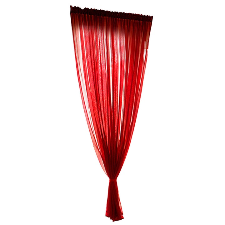 Poliészter voile függöny, egyszínű, piros, 1x2m