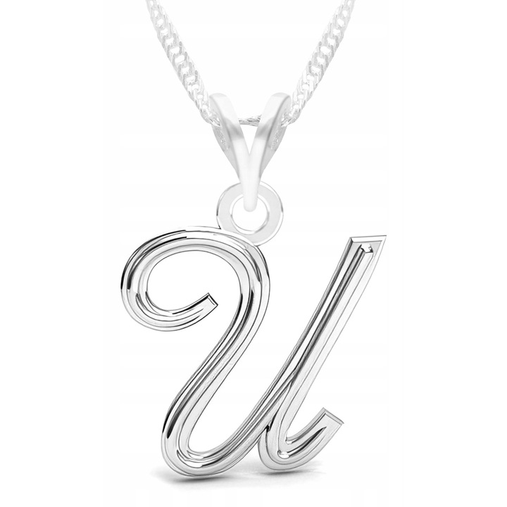 Colier, Larezo, Colier Argintiu 925 Cu Pandantiv, Argint, 42 cm + 3 cm, Dimensiuni Pandantiv: 1.3 cm, Antialergic, Cristale, Pentru Femei, Cutie Premium Pentru Bijuterii Cadou, Argintiu