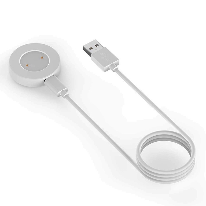 Cablul de Incarcare Wireless pentru SmartWatch Honor Watch 5 / GS4 / 4 / GS3, OPTIM SOLUTION, Incarcare Rapida, Cablu Incarcator Premium, USB, SmartWatch Wireless Charging Cable, Design Ergonomic, Portabil, Alb