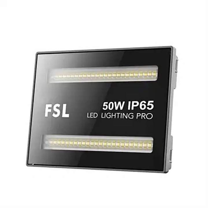 Proiector LED, negru, 50W, lumina rece, 6500k, aluminiu, IP65, 220-240V, 191x142x67mm, LED CONCEPT