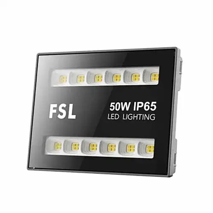 Proiector LED, negru, 50W, lumina rece, 6500k, aluminiu, IP65, 220-240V, 191x143x67mm, LED CONCEPT