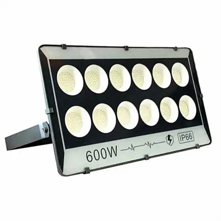 Proiector LED, negru, 600W, lumina rece, 6500k, aluminiu, IP66, 220-240V, 520x280x40mm, LED CONCEPT