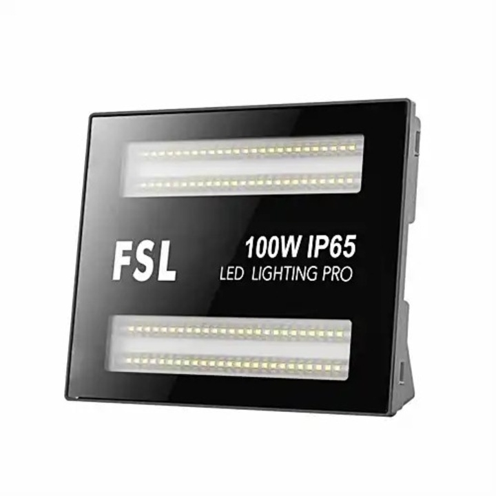 Proiector LED, negru, 100W, lumina rece, 6500k, aluminiu, IP65, 220-240V, 268x208x74mm, LED CONCEPT