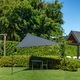 Prelata/Copertina de soare triunghiulara VarioShop®, impermeabila, cu protectie UV, pentru gradina, terasa, piscina si camping, material rezistent, 4x4x4m, gri