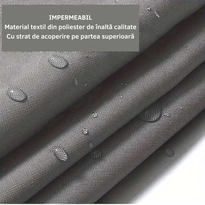 Prelata/Copertina de soare triunghiulara VarioShop®, impermeabila, cu protectie UV, pentru gradina, terasa, piscina si camping, material rezistent, 4x4x4m, gri