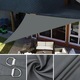 Prelata/Copertina de soare triunghiulara VarioShop®, impermeabila, cu protectie UV, pentru gradina, terasa, piscina si camping, material rezistent, 4x4x4m, gri