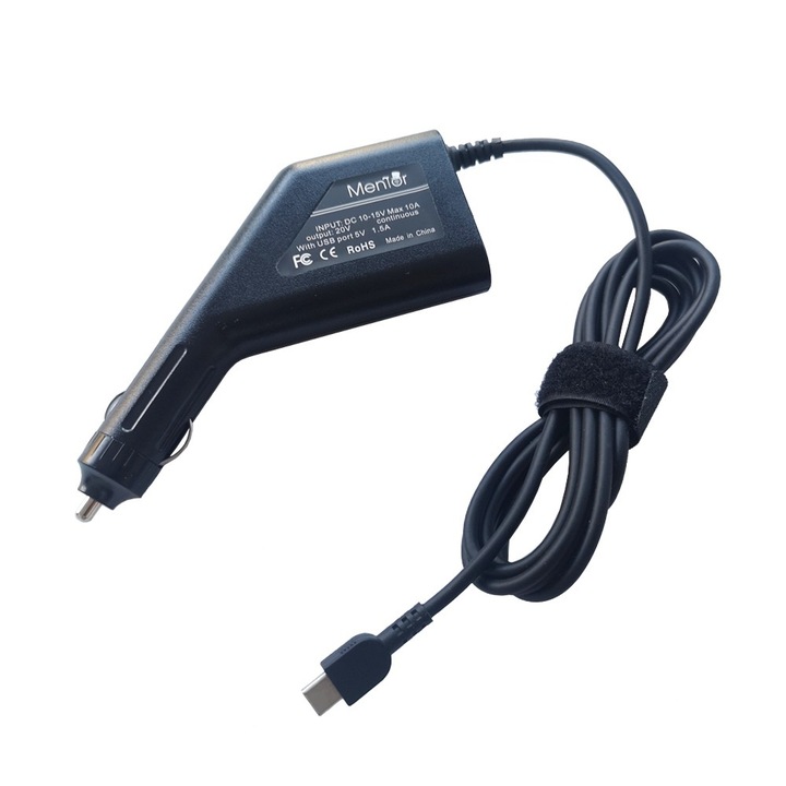Incarcator auto compatibil cu HP 20V 4.5A 90W, USB-C, cu port USB 5V 1.5A, model 2LN85AA 940282-001 940282-003 904144-850 ADP-90FE B L45440-003 TPN-DA08, Premium