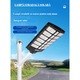 Solar Street Light LED 1600W, fotovoltaikus panel, mozgásérzékelő, távirányító, IP67, automatikus kültéri világítás