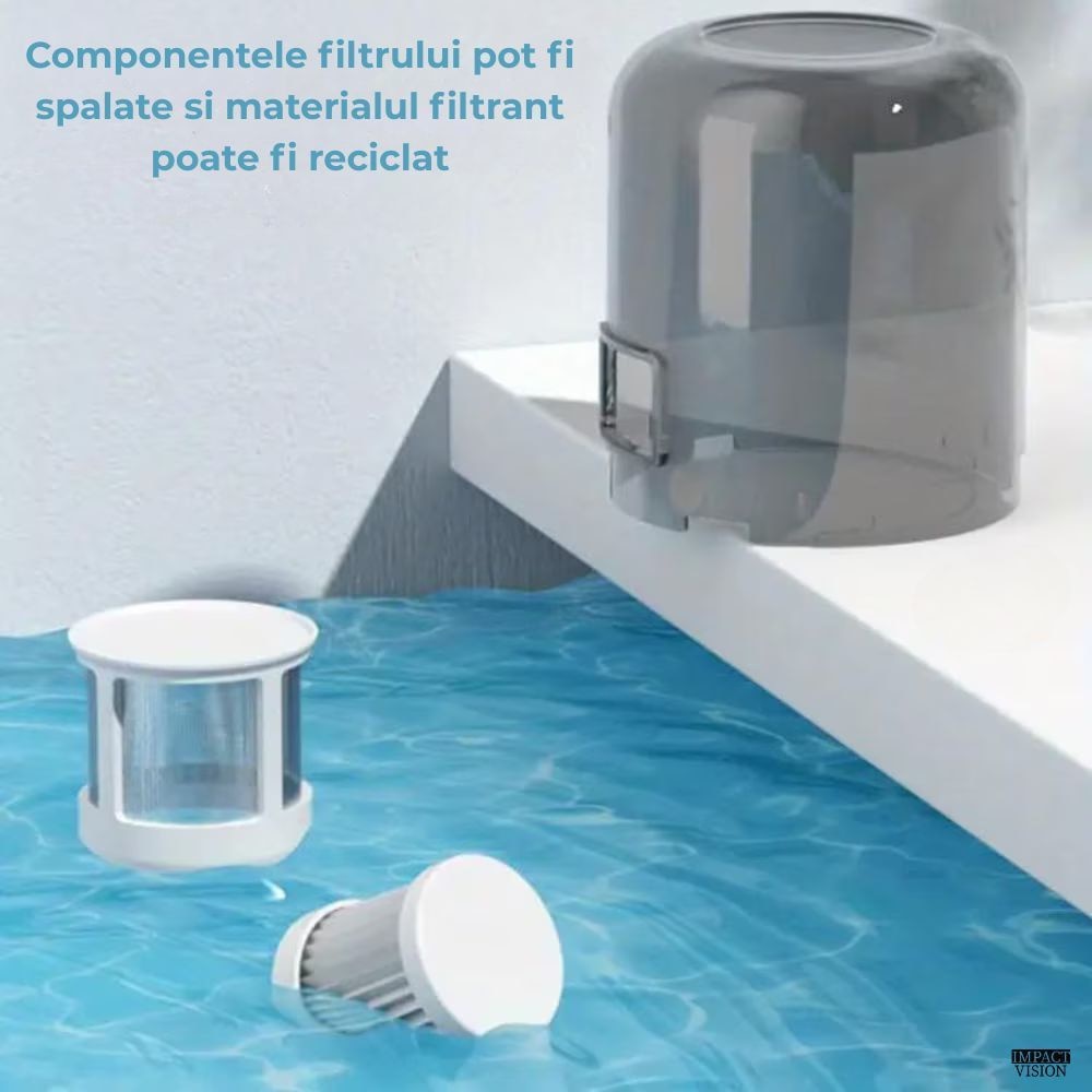 Aspirator antiacarieni, Portabil, Filtru Hepa, 100 W, 8000 PA, Mov, Impact Vision®