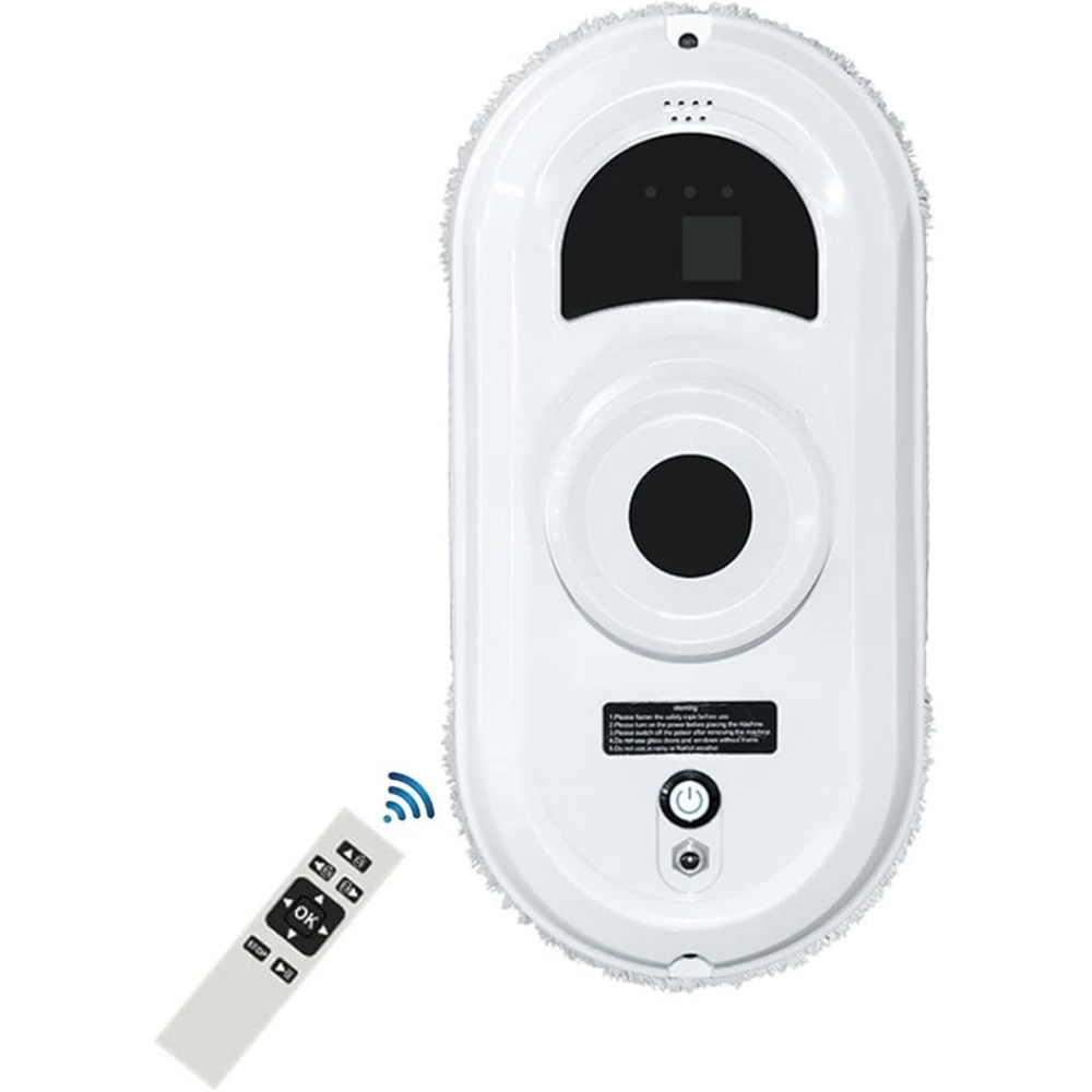 Robot autonom curatare geamuri, Sistem de Backup, Identificare Obstacole si Margine, Telecomanda, Alb