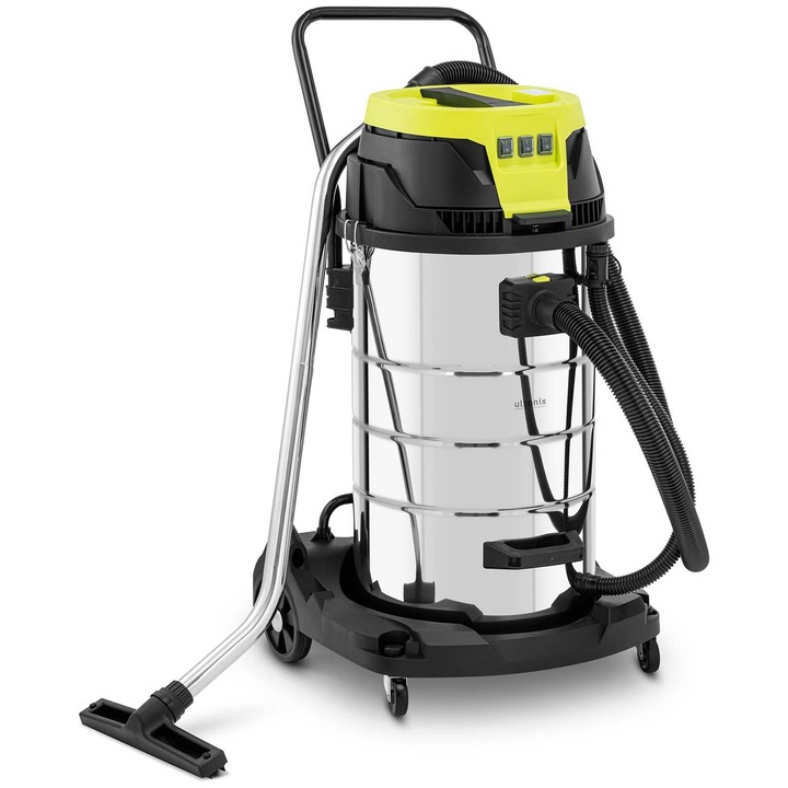 Индустриална прахосмукачка FLOORCLEAN 100VO PRO, 3000 W, 100 л, черна, с 4 колела