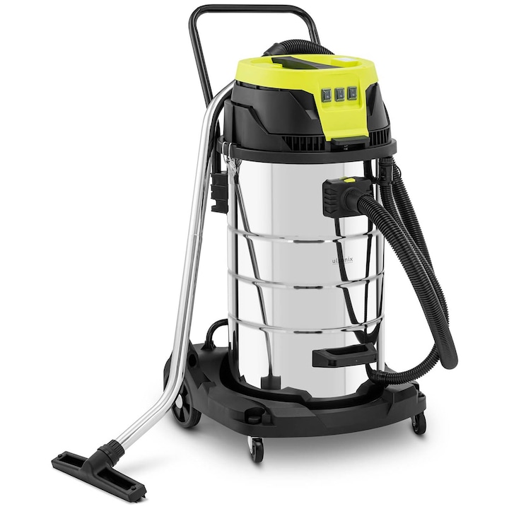 Индустриална прахосмукачка FLOORCLEAN 100VO PRO, 3000 W, 100 л, черна, с 4 колела