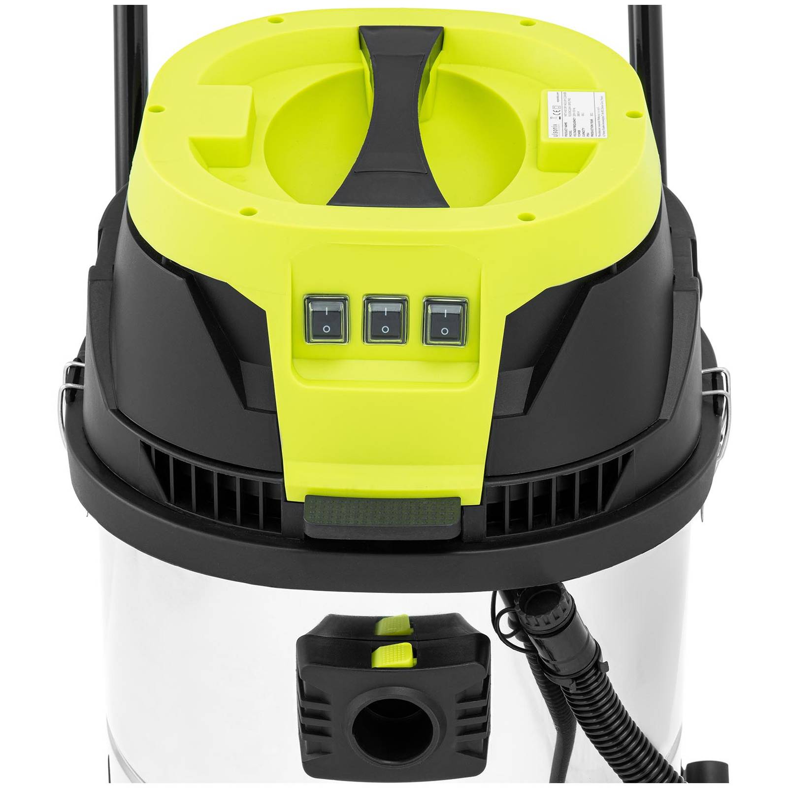Aspirator industrial FLOORCLEAN 100VO PRO, 3000 W, 100 l, negru, cu 4 roti