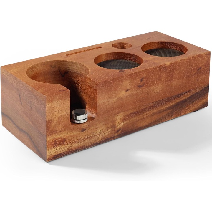 Baza pentru tamper de 51/54 mm, lemn de nuc natural