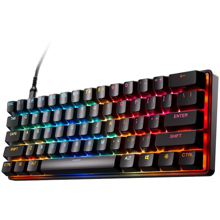 SteelSeries Apex Pro Mini Gen 3 mechanikus gaming billentyűzet, USA, fekete