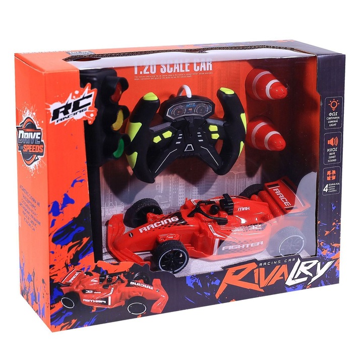 Болид от Формула F1 със светлина и звук на светофара 1:20