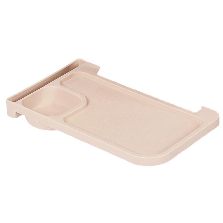 Suport bauturi, 28.5x17cm, tip tava, Crem