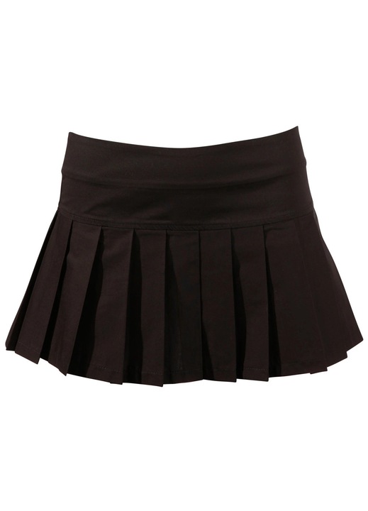 Fusta mini plisata, Cottelli, Bumbac, negru, Negru