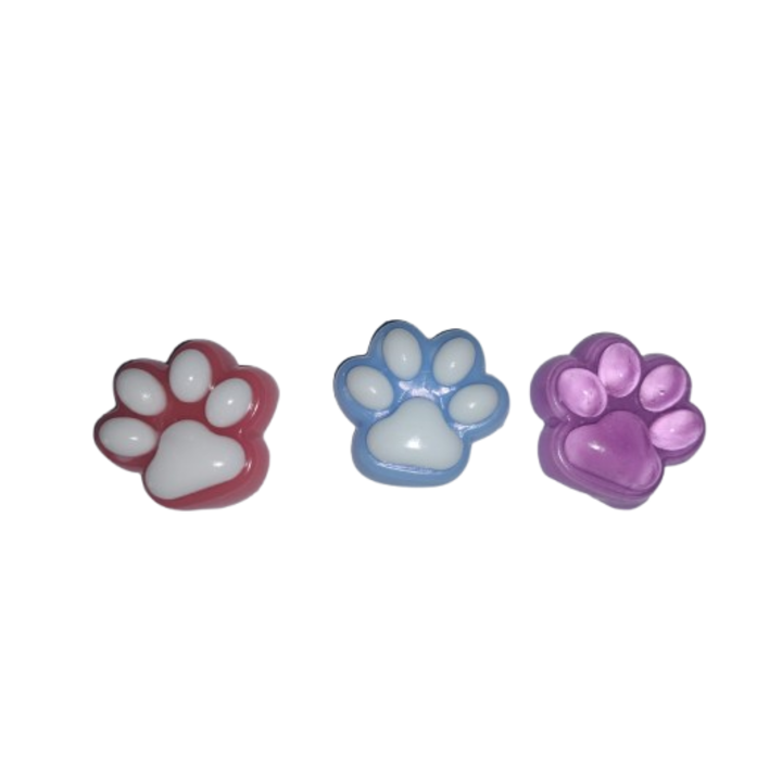 VICTINY 3db-os squish játék készlet, piros/kék/lila mancsok, 3x3cm