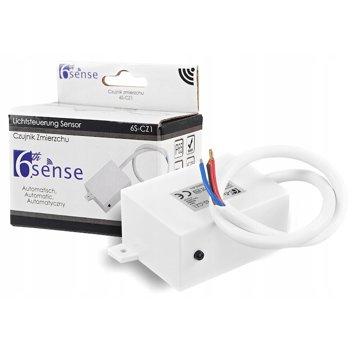 Senzor de miscare cu fir ADELID 2000W IP65, 10A, 5-15 LUX, dimensiuni 51x70.6x35.2mm