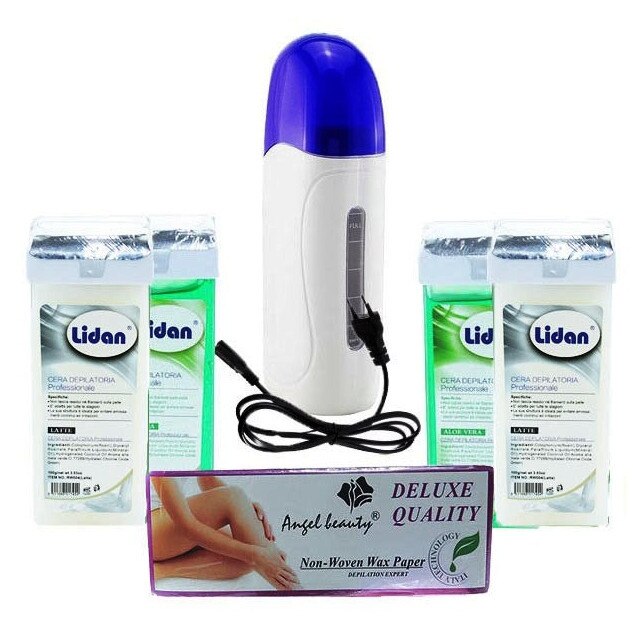 Set Epilare No126 cu Ceara Epilat Roll-on - EVO Incalzitor Albastru