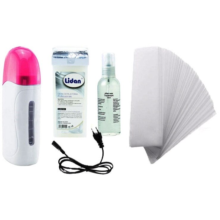 Set Epilare No139 cu Ceara Epilat Roll-on - EVO Incalzitor Ceara Roz