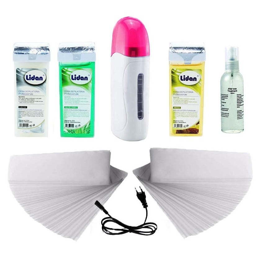 Set Epilare No140 cu Ceara Epilat Roll-on - EVO Incalzitor Ceara Roz