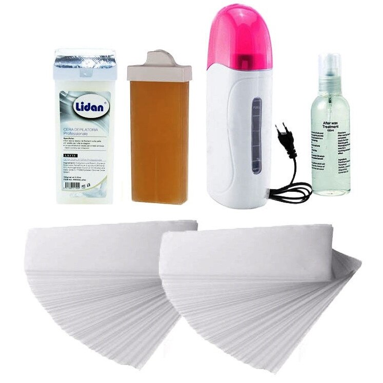 Set Epilare No145 cu Ceara Epilat Roll-on - EVO Incalzitor Ceara Roz