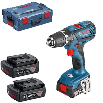 Masina de gaurit si insurubat (bormasina) pe acumulator Bosch Professional GSB 14.4-2-LI PLUS, 2 acumulatori, 14.4 V, 2 Ah, 1900 RPM, 21 Nm + valiza profesionala Masina de gaurit si insurubat (bormasina) pe acumulator Bosch Professional GSB 14.4-2-LI PLUS, 2 acumulatori, 14.4 V, 2 Ah, 1900 RPM, 21 Nm + valiza profesionala