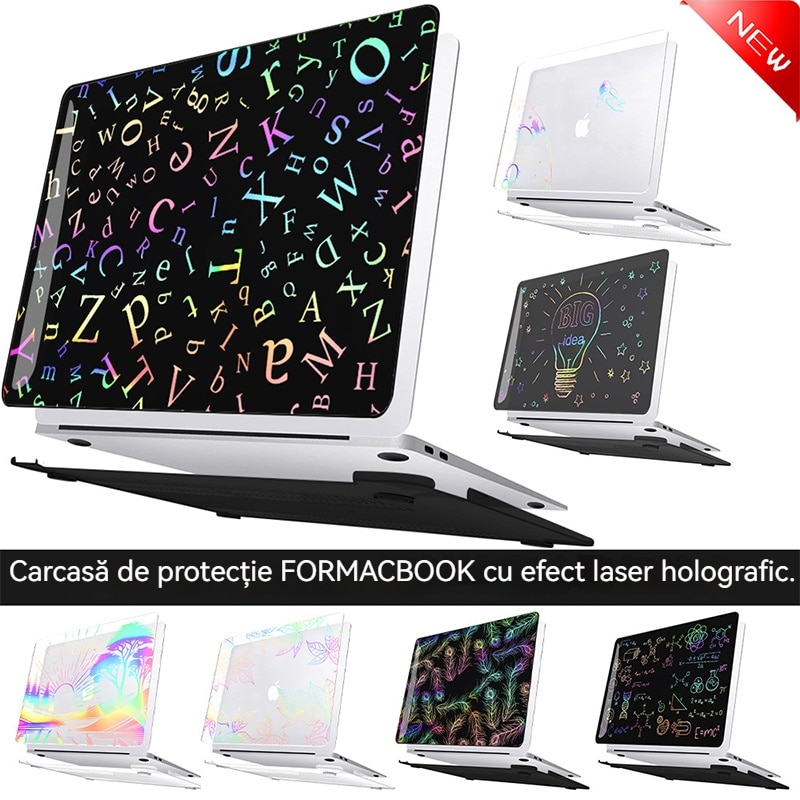 Carcasa pentru MacBook Air 15（15inch） 2023, M3, M2 Hard Shell Frost mat, Fudisenn®，Carcasa de cristal pentru computer，Rezistent la cadere, rezistent la apa, rezistent la pete, rezistent la socuri,31×22cm，negru