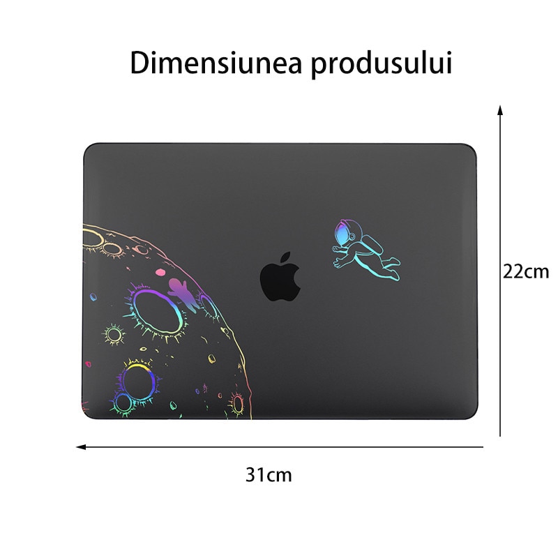 Carcasa pentru MacBook Air 15（15inch） 2023, M3, M2 Hard Shell Frost mat, Fudisenn®，Carcasa de cristal pentru computer，Rezistent la cadere, rezistent la apa, rezistent la pete, rezistent la socuri,31×22cm，negru
