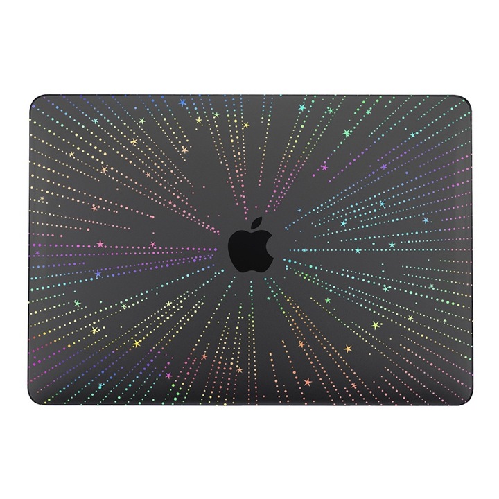 Калъф за MacBook Air 13 2022 M4, M3, M2 Hard Shell Frost matte, Fudisenn®, Crystal компютърен калъф, устойчив на падане, водоустойчив, устойчив на петна, удароустойчив, 31×22×1.5 см, черен