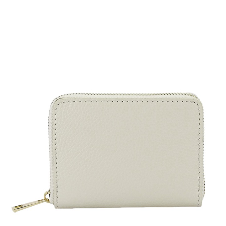 Portofel mic crem din piele naturala 8912 07 Crem