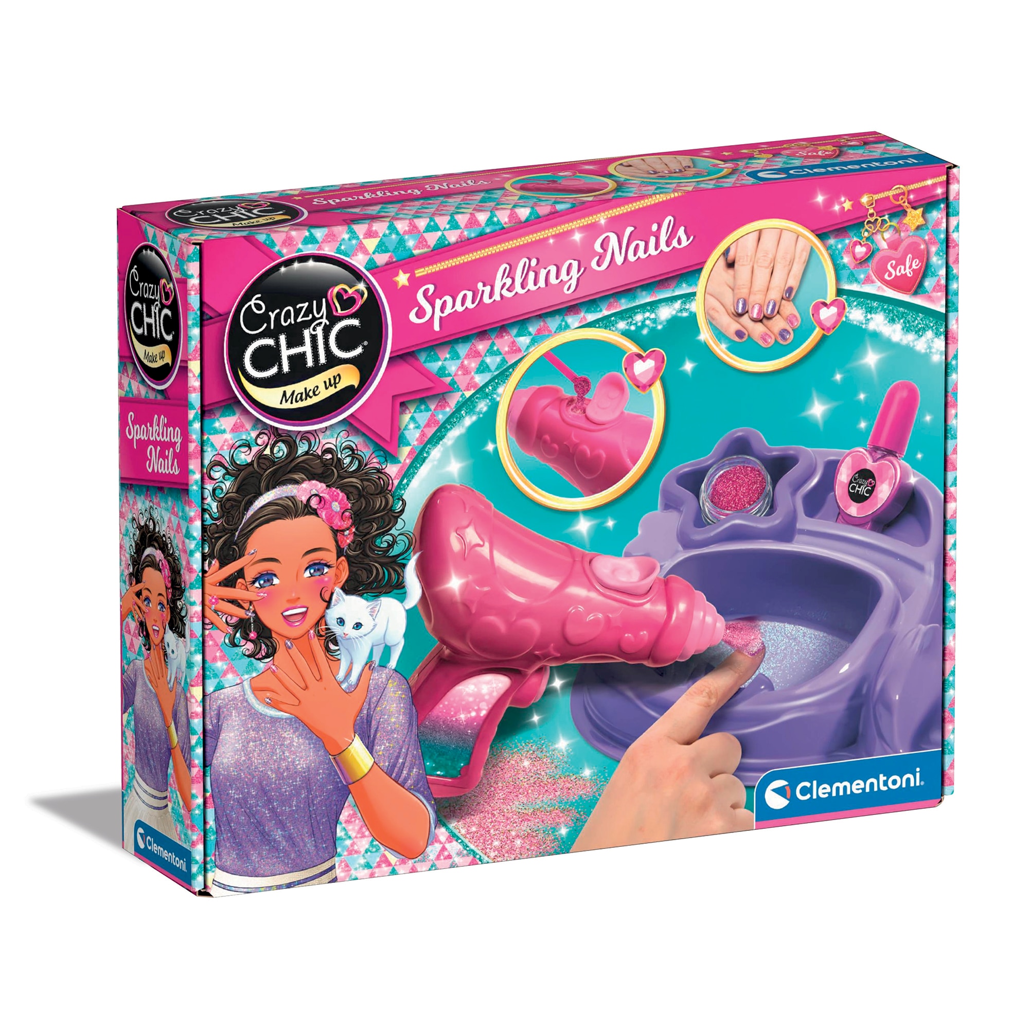 Set pentru unghii Clementoni Crazy Chic - Sparkling nails - eMAG.ro