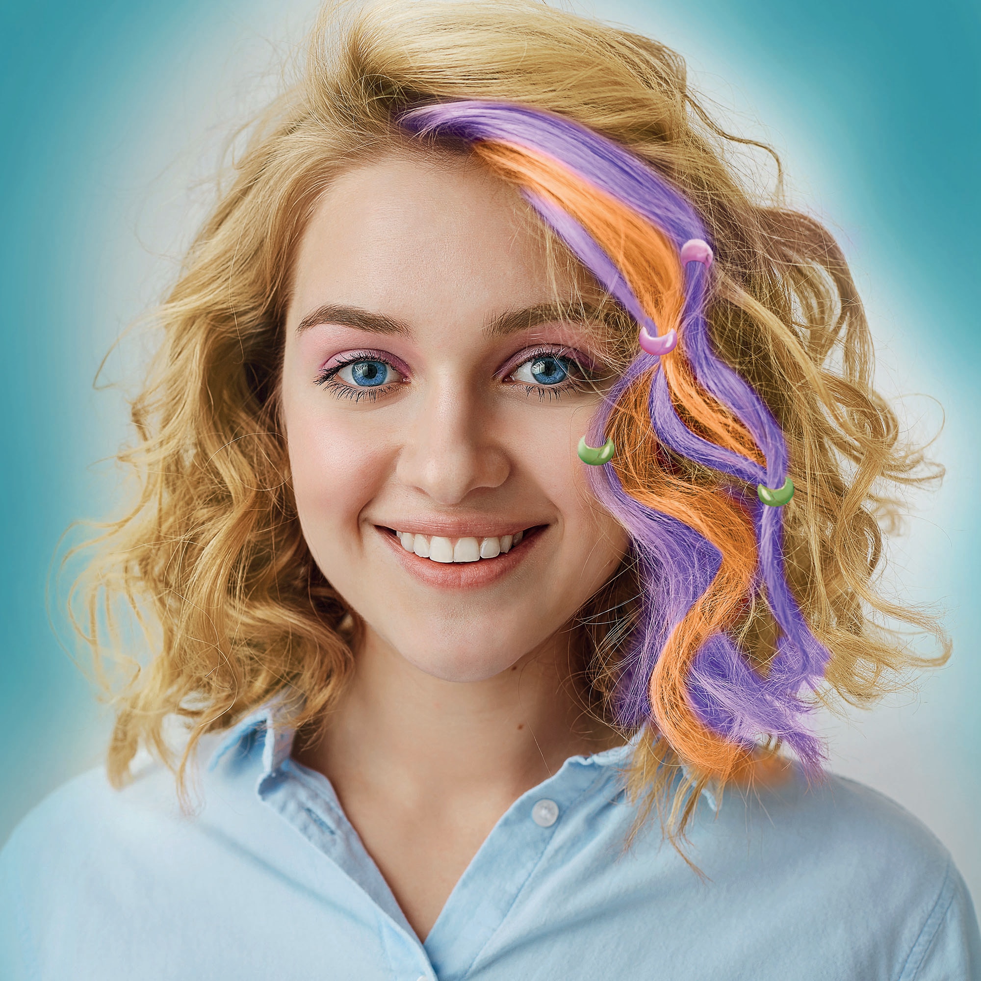 Set de joacă pentru păr Clementoni Crazy Chic - Trendy hairstyle